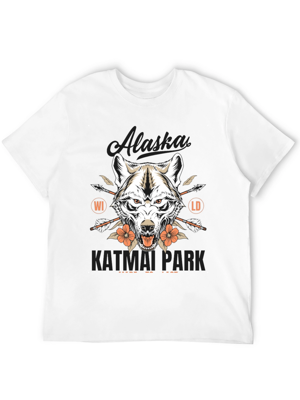 Alaska Katmai Park Wolf Graphic T-Shirt