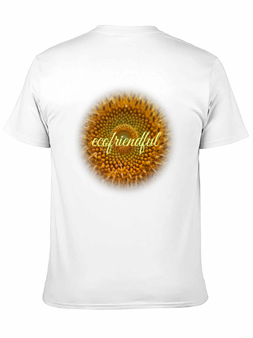 Eco-Friendly Sunflower Graphic Tee - Black