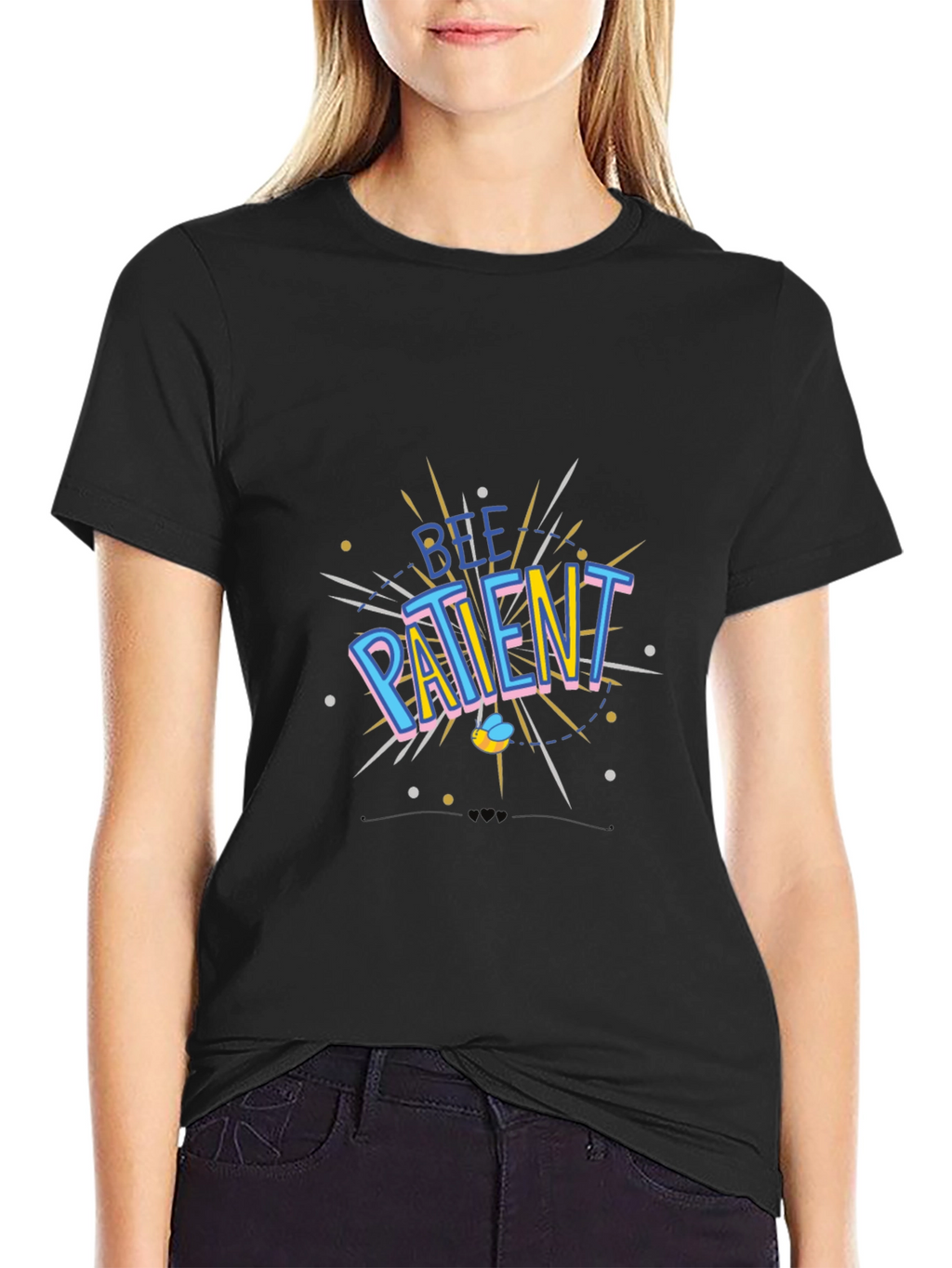 Be Patient Black T-Shirt Graphic Design