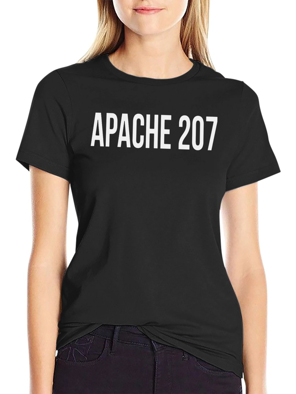 Apache 207 Graphic Tee - Black Cotton Blend T-Shirt