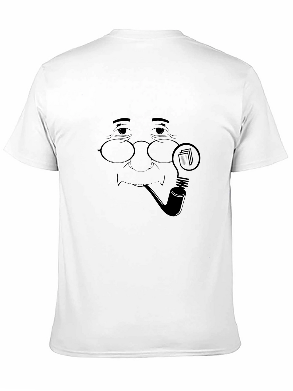 Whimsical Pipe Smoker T-Shirt - Black
