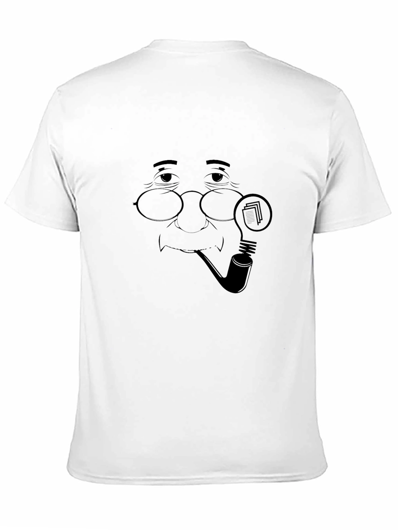 Whimsical Pipe Smoker T-Shirt - Black