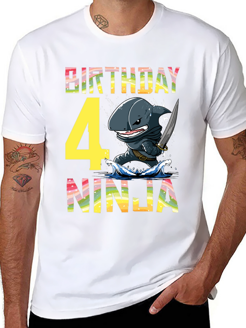 Birthday Shark Ninja T-Shirt