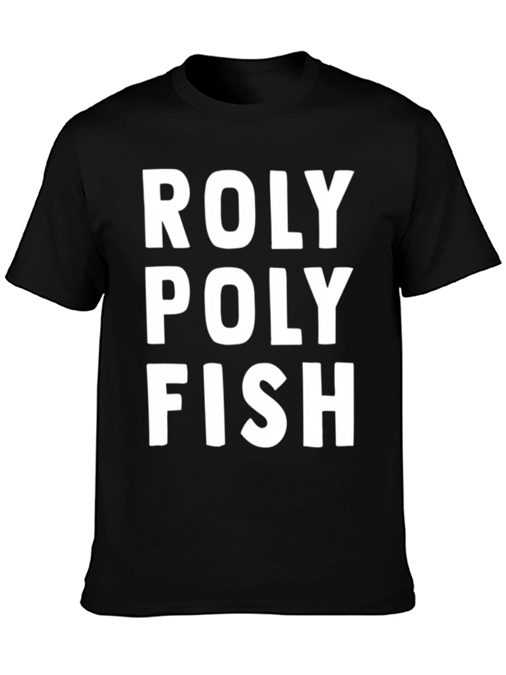 Roly Poly Fish Black Graphic Tee