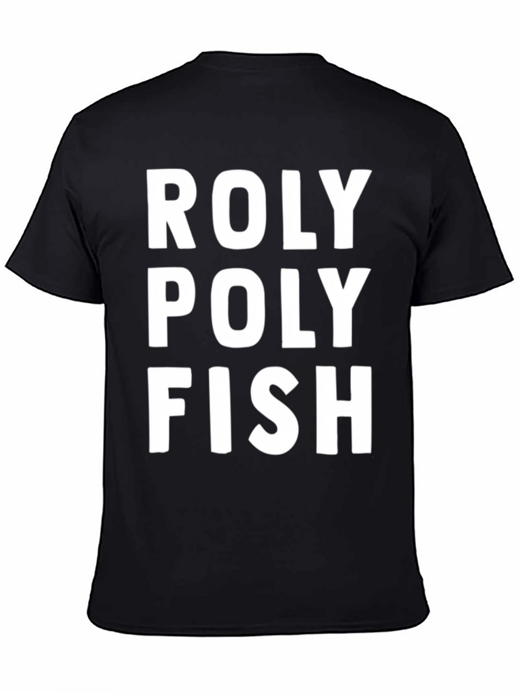 Roly Poly Fish Black Graphic Tee