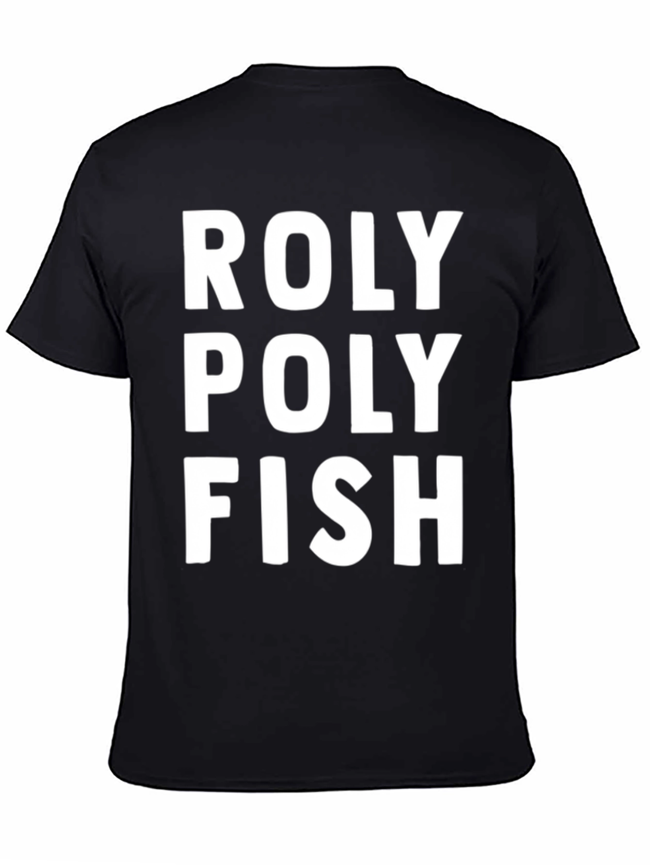 Roly Poly Fish Black Graphic Tee