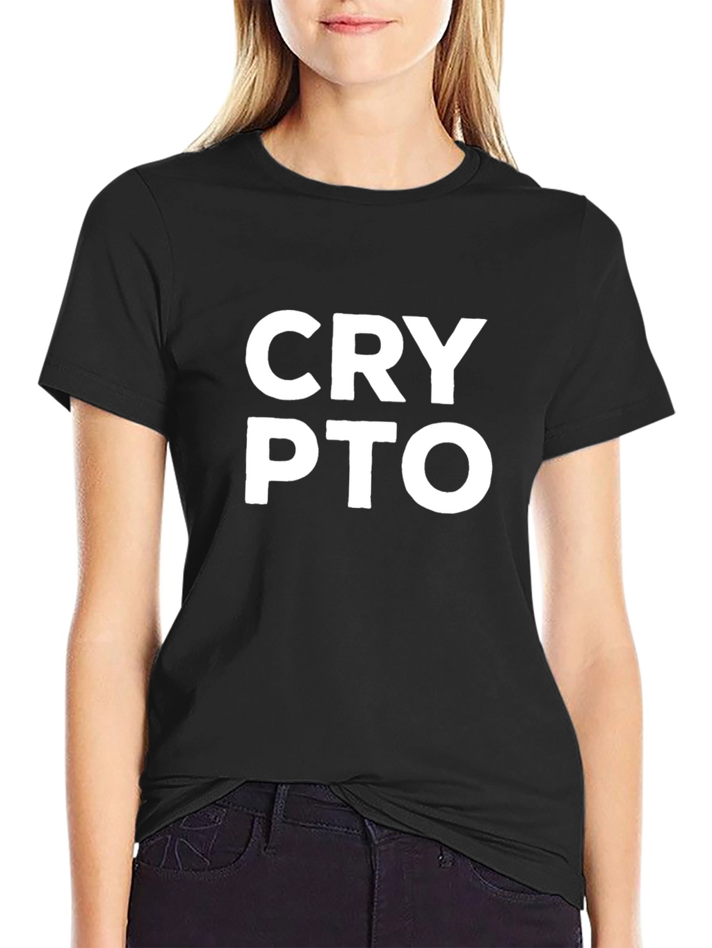 Crypto T-Shirt - Black Cotton Blend