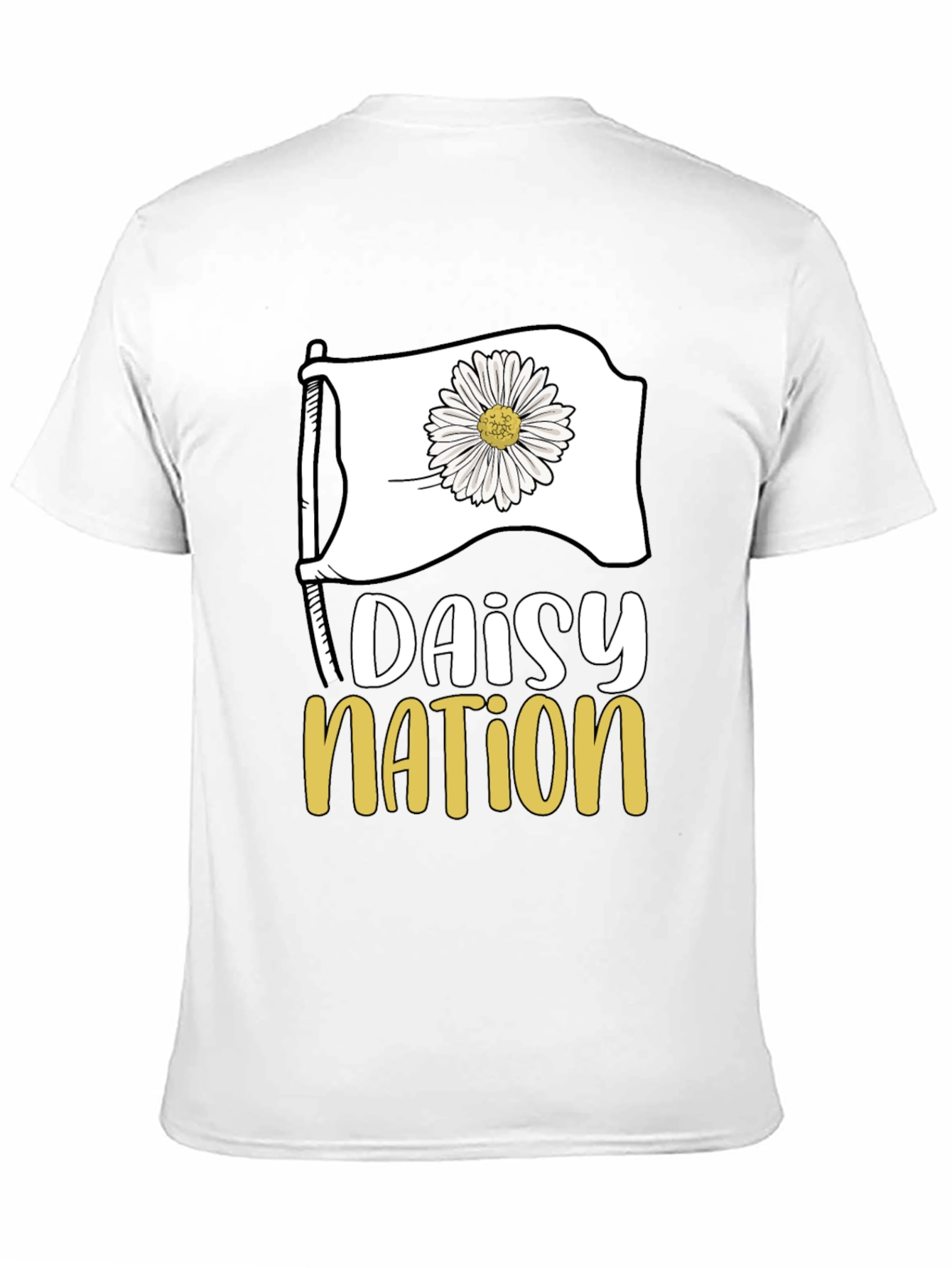 Daisy Nation Graphic Tee - Black Cotton T-Shirt