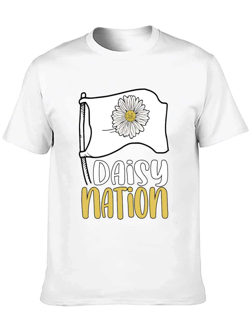 Daisy Nation Graphic Tee - Black Cotton T-Shirt