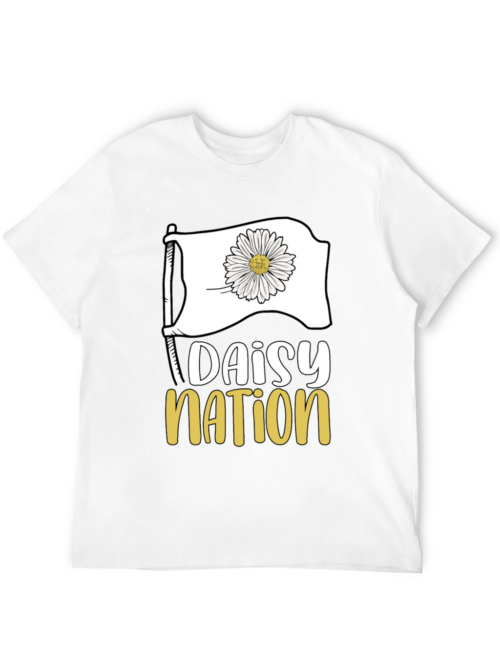 Daisy Nation Graphic Tee - Black Cotton T-Shirt