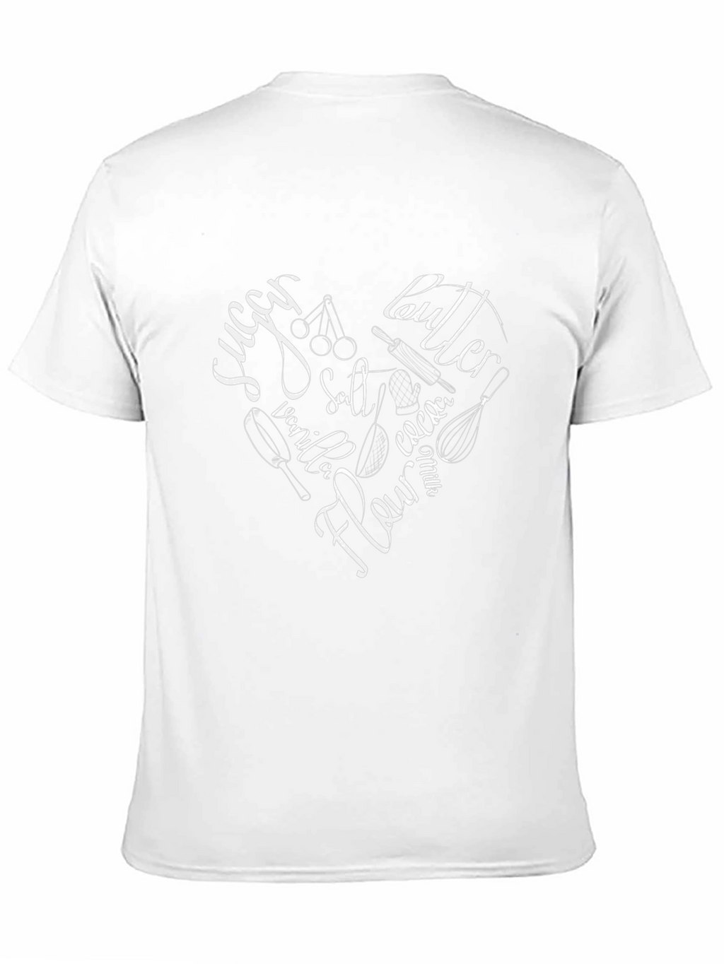 Bakers Heart T-Shirt - Black Cotton Baking Tee