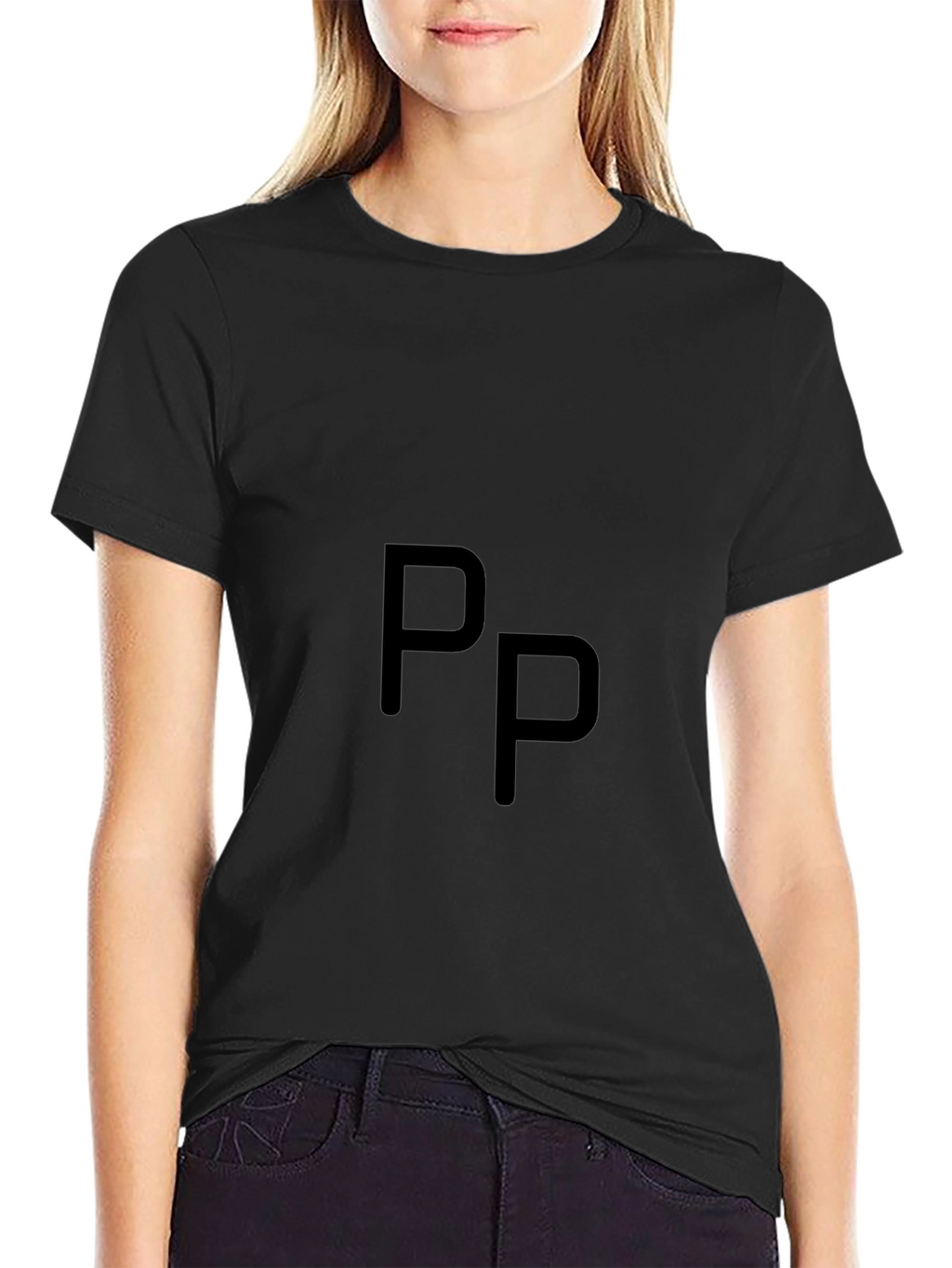 Mens Black Short Sleeve PP Graphic Tee