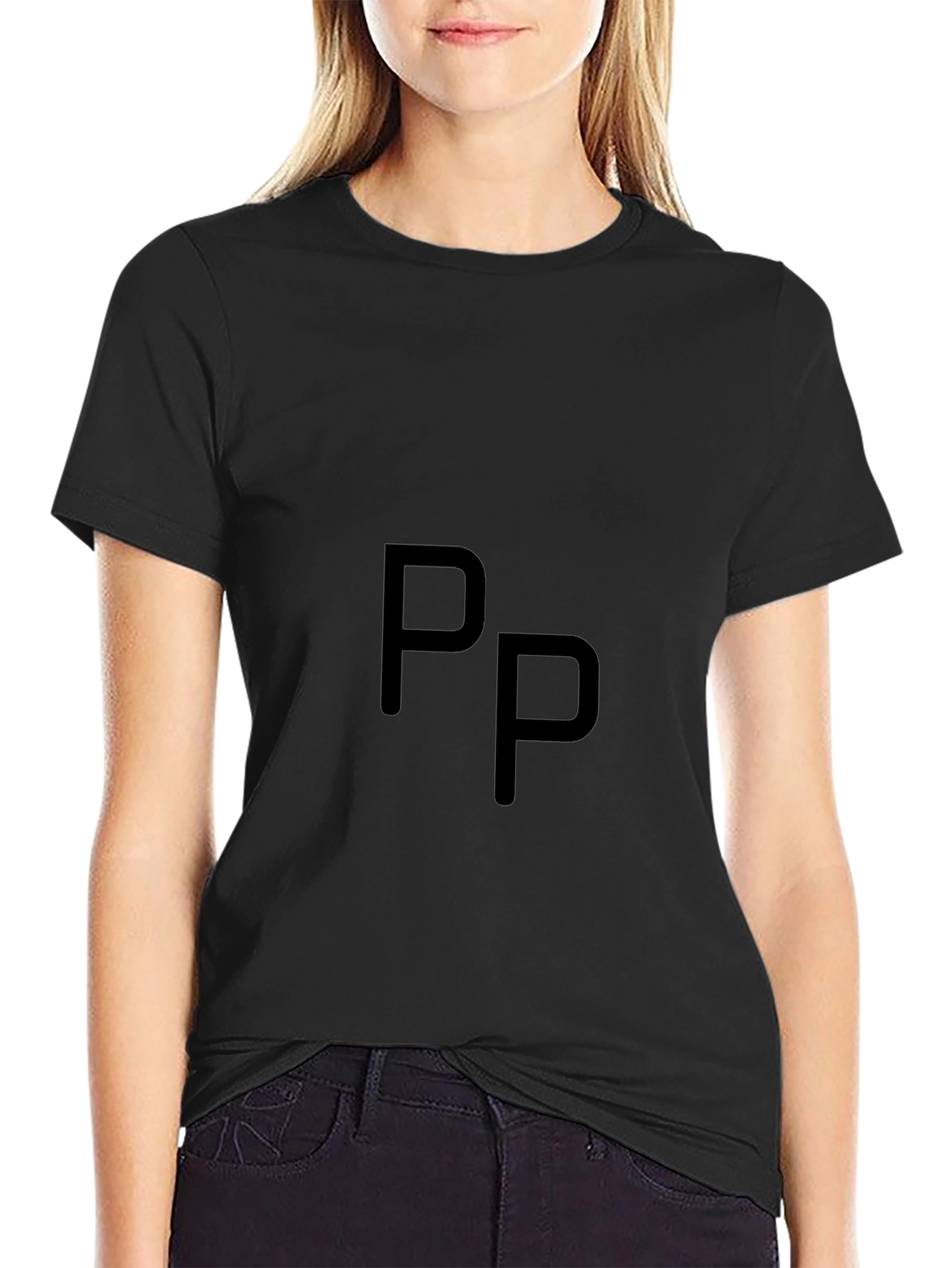 Mens Black Short Sleeve PP Graphic Tee