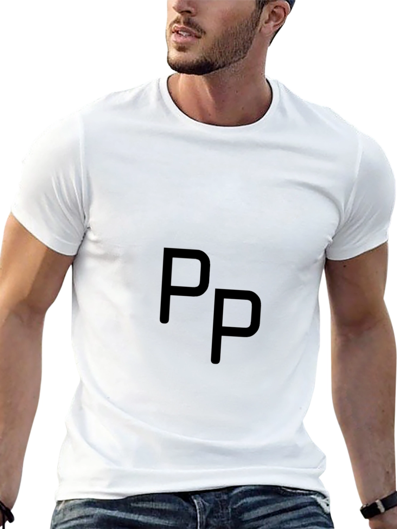 Mens Black Short Sleeve PP Graphic Tee