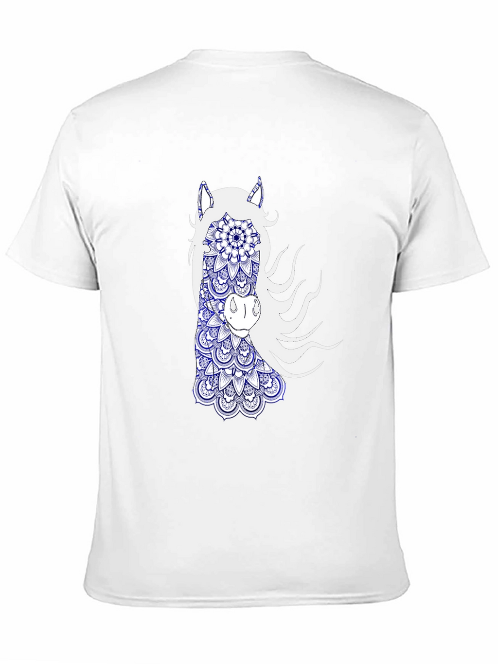 Black T-Shirt with Horse Mandala Graphic