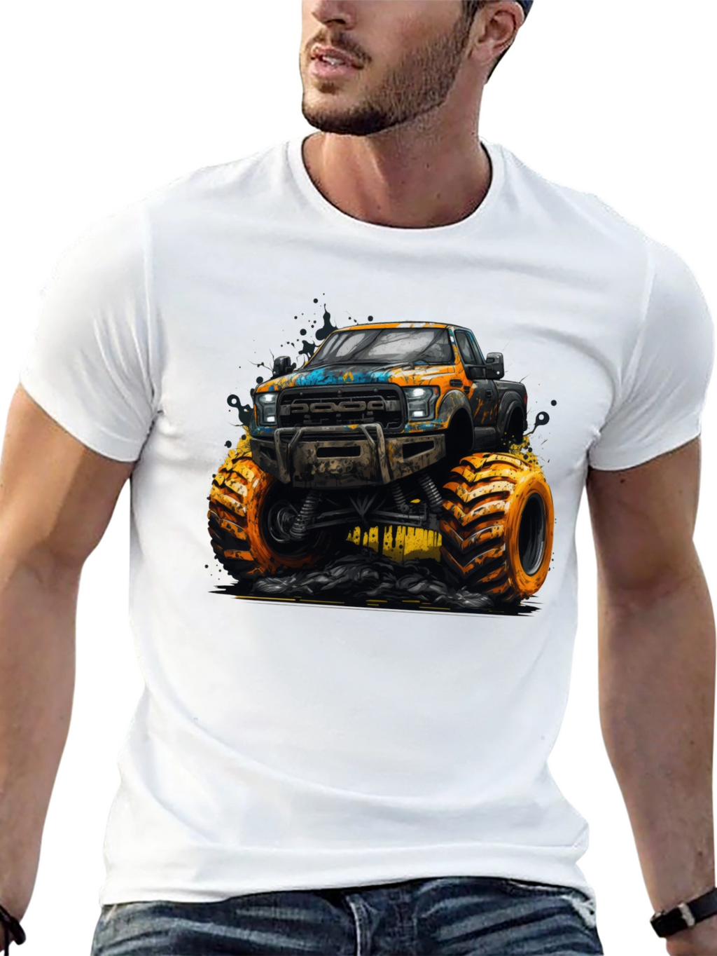 Monster Truck Graphic T-Shirt - Black