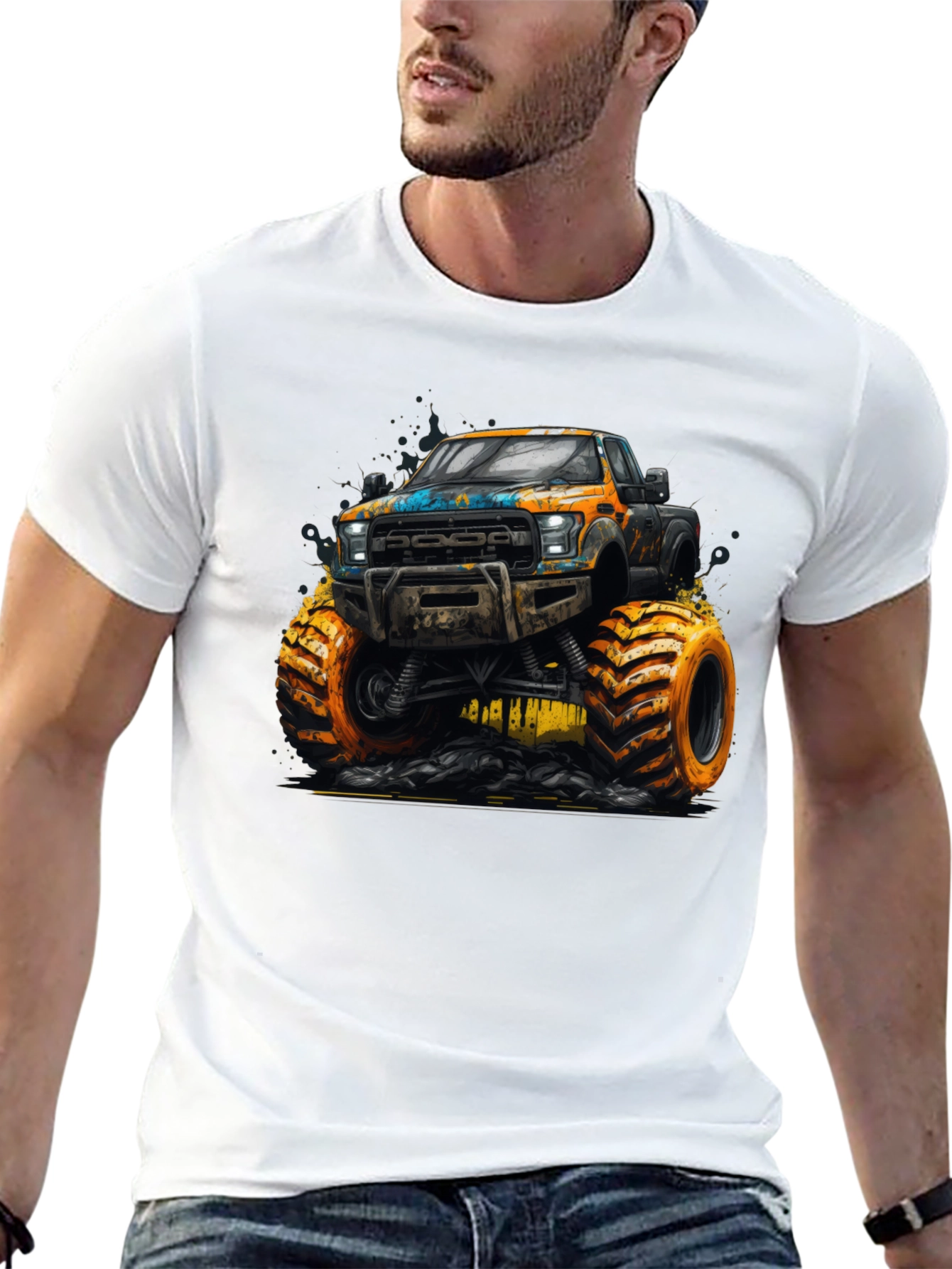 Monster Truck Graphic T-Shirt - Black