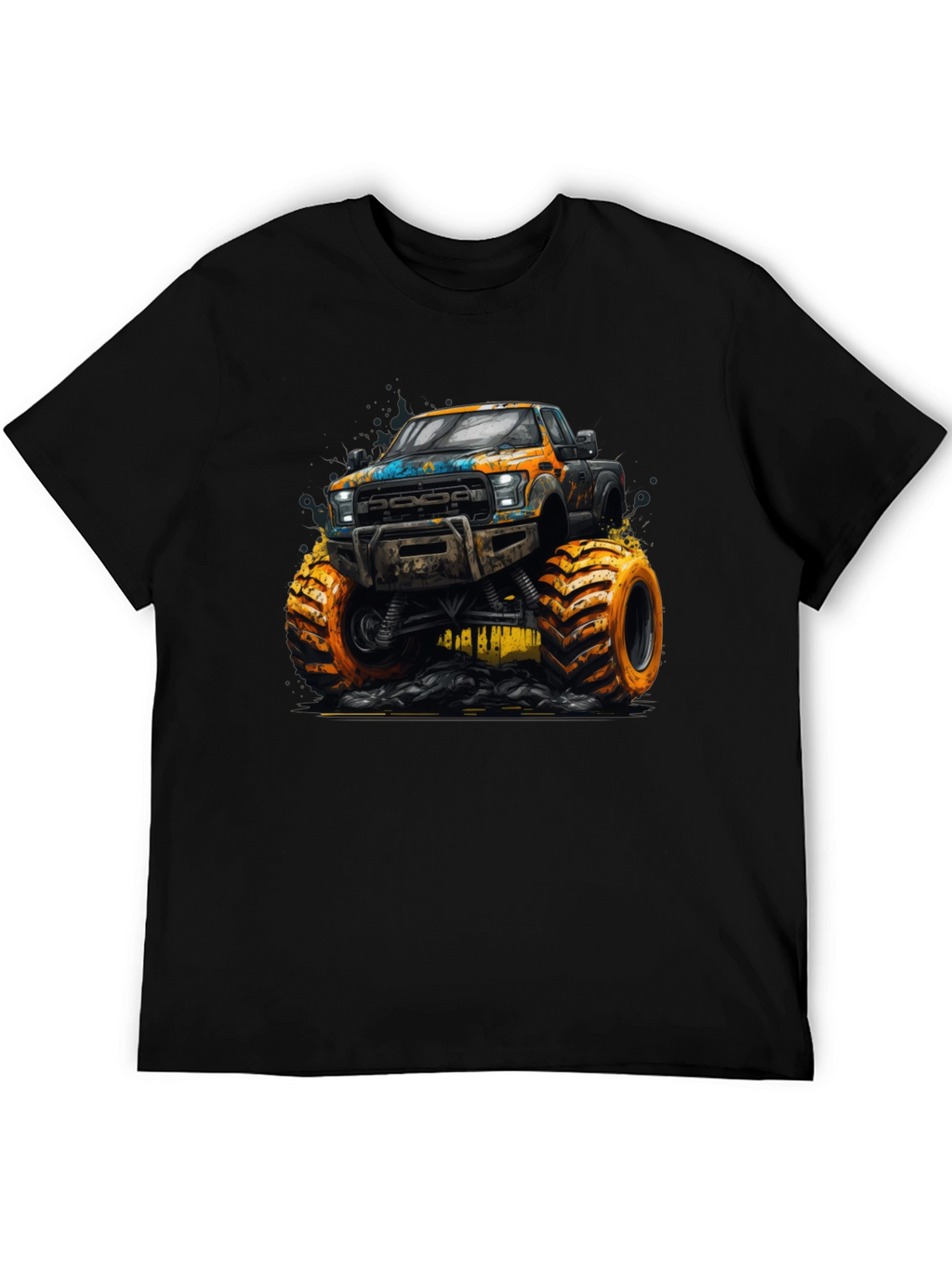 Monster Truck Graphic T-Shirt - Black