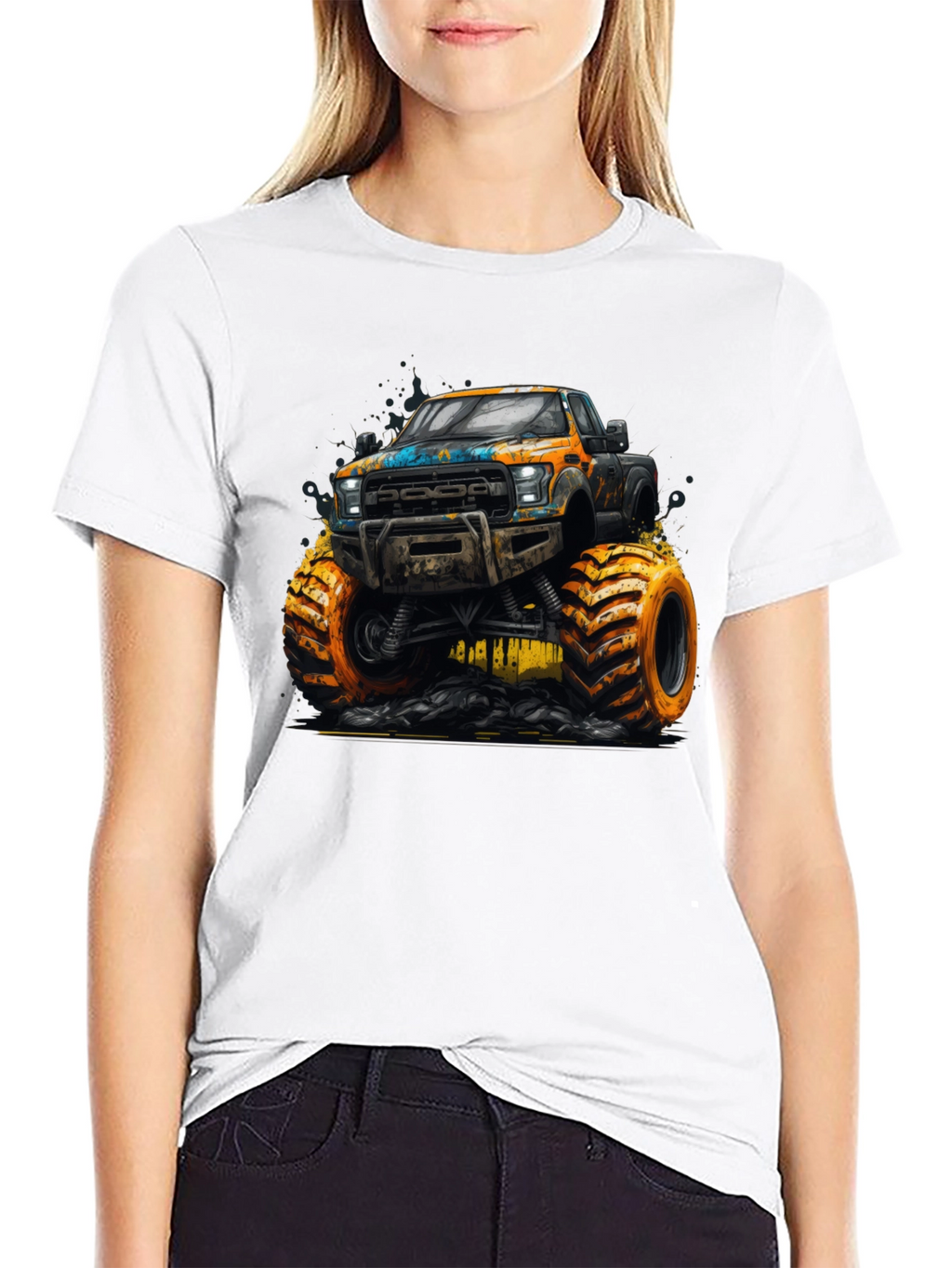 Monster Truck Graphic T-Shirt - Black