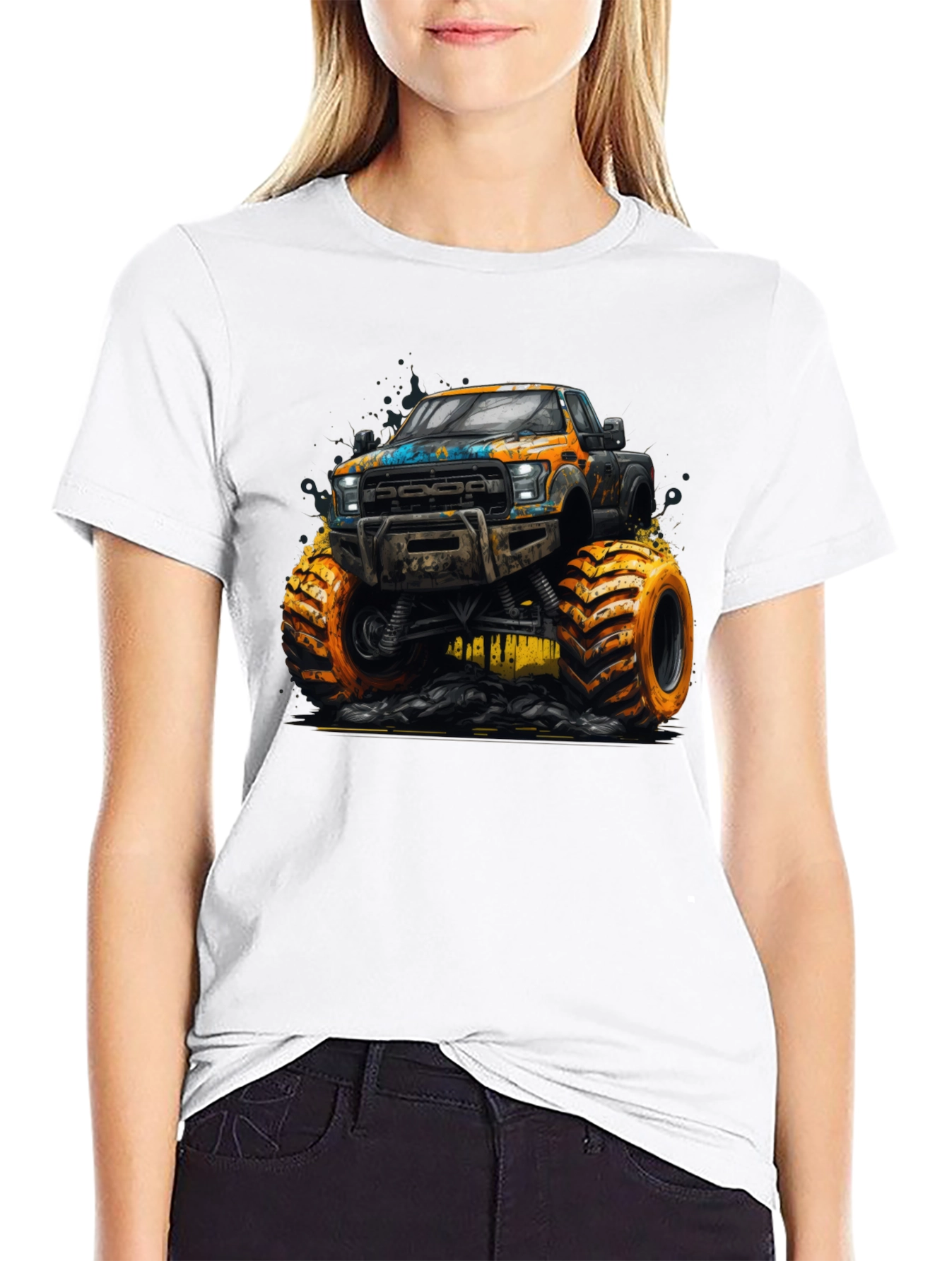 Monster Truck Graphic T-Shirt - Black