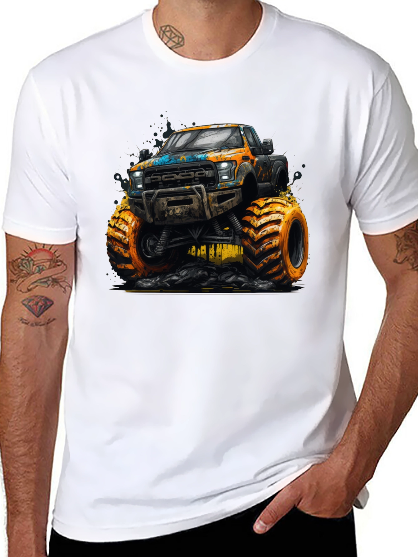 Monster Truck Graphic T-Shirt - Black