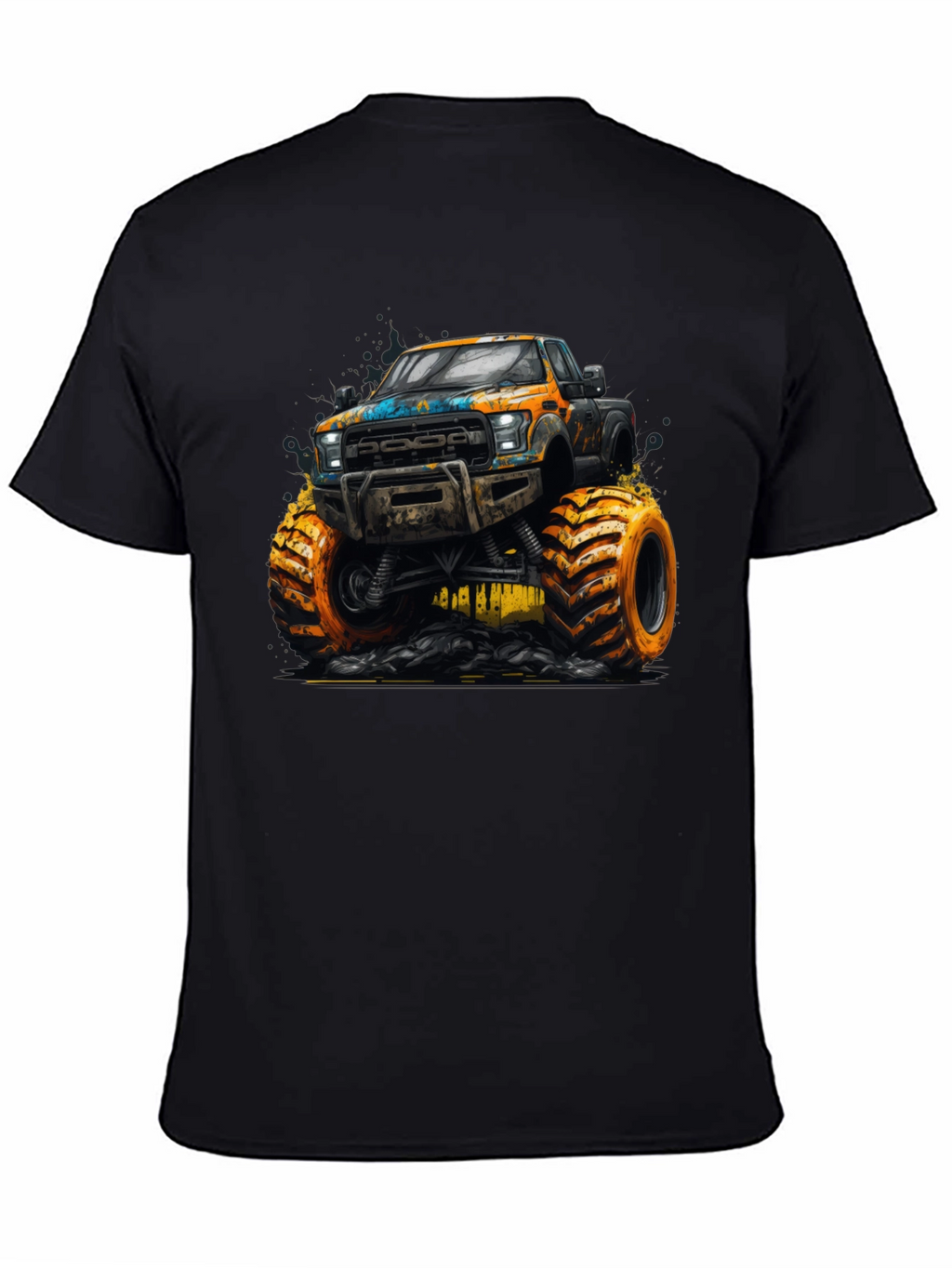 Monster Truck Graphic T-Shirt - Black