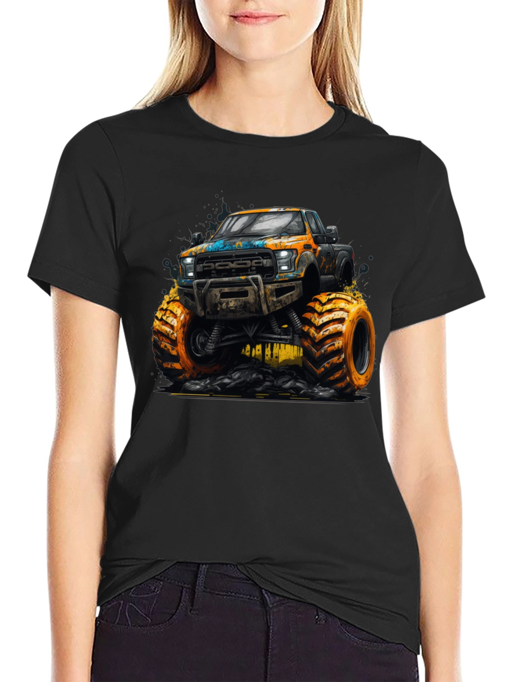 Monster Truck Graphic T-Shirt - Black
