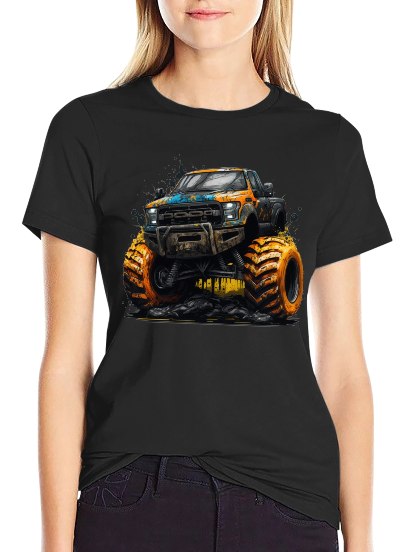 Monster Truck Graphic T-Shirt - Black