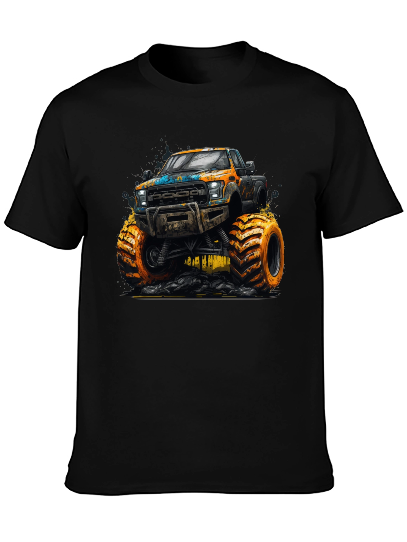Monster Truck Graphic T-Shirt - Black