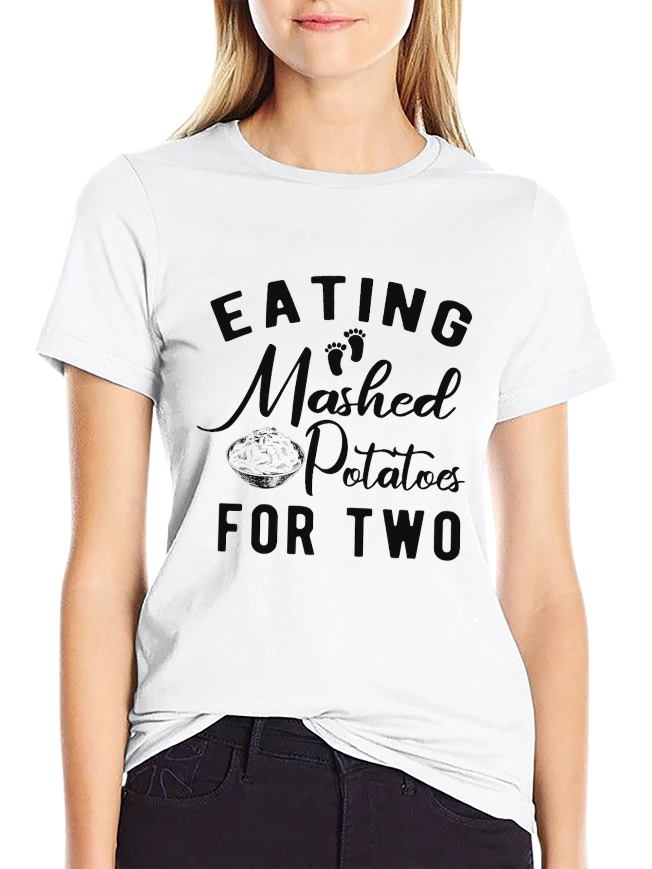 Eating Mashed Potatoes For Two Pregnancy T-Shirt
