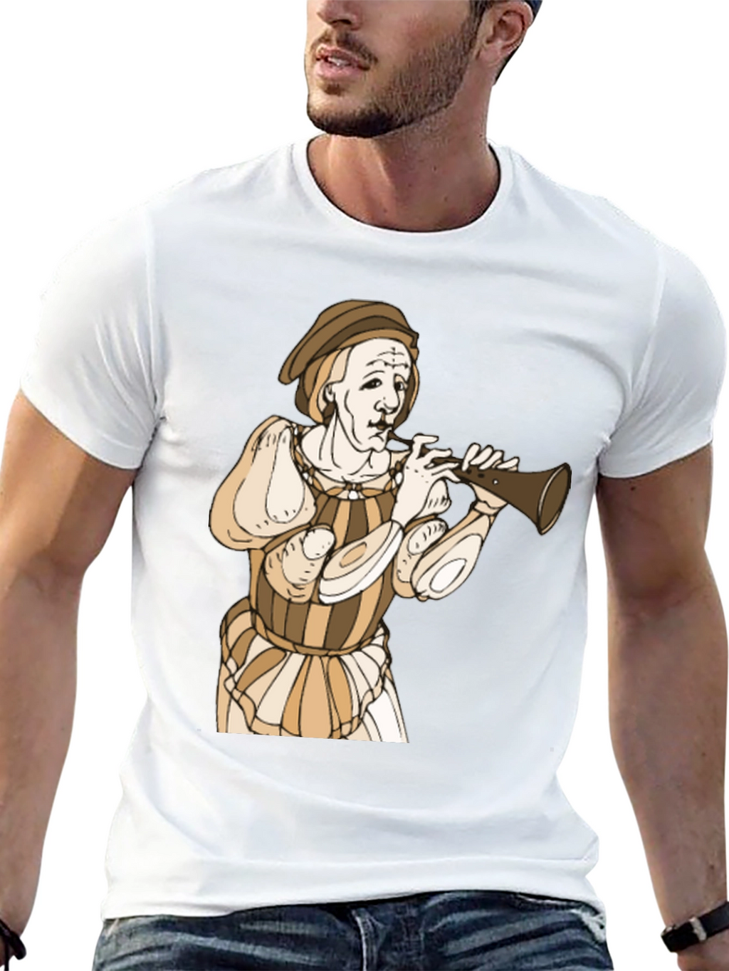 Renaissance Musician Graphic T-Shirt