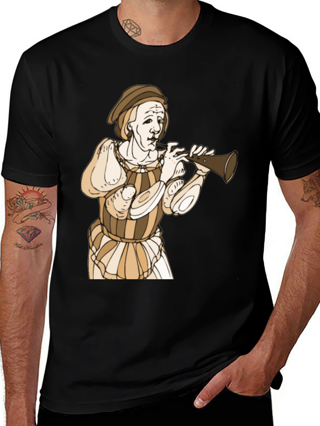 Renaissance Musician Graphic T-Shirt