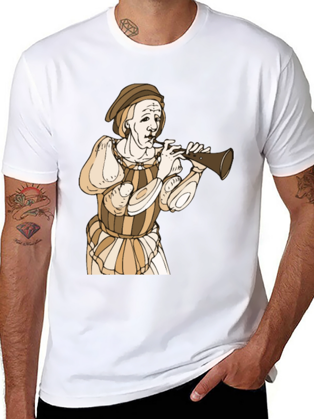 Renaissance Musician Graphic T-Shirt