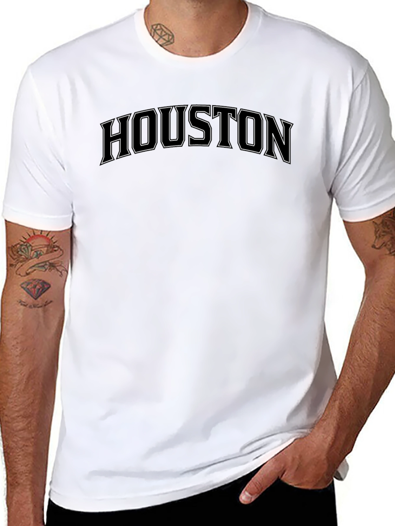 Houston Graphic Print Tee - Soft Cotton Comfort