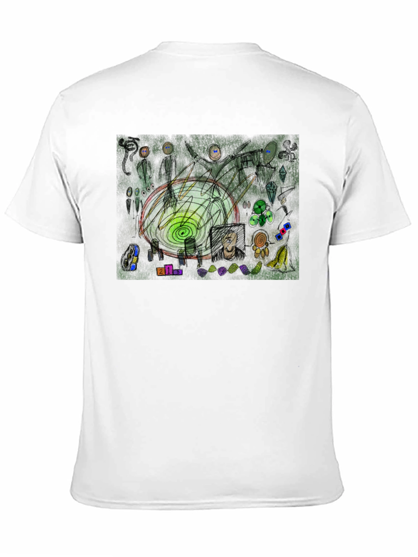 Abstract Art Graphic Print Black T-Shirt