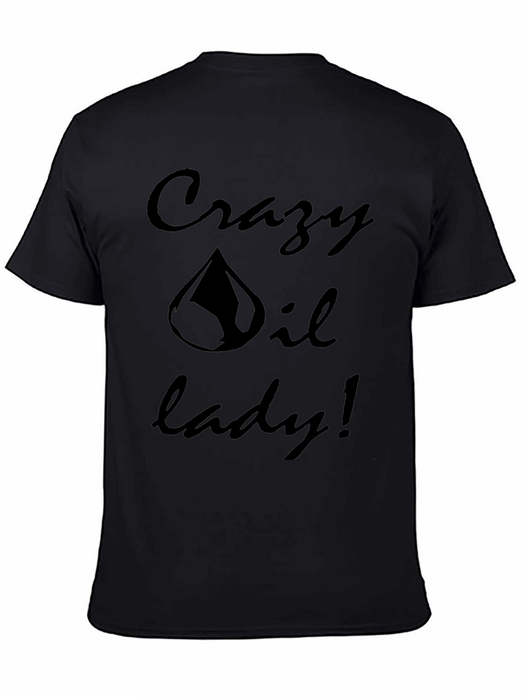 Crazy Oil Lady Graphic Tee - Black