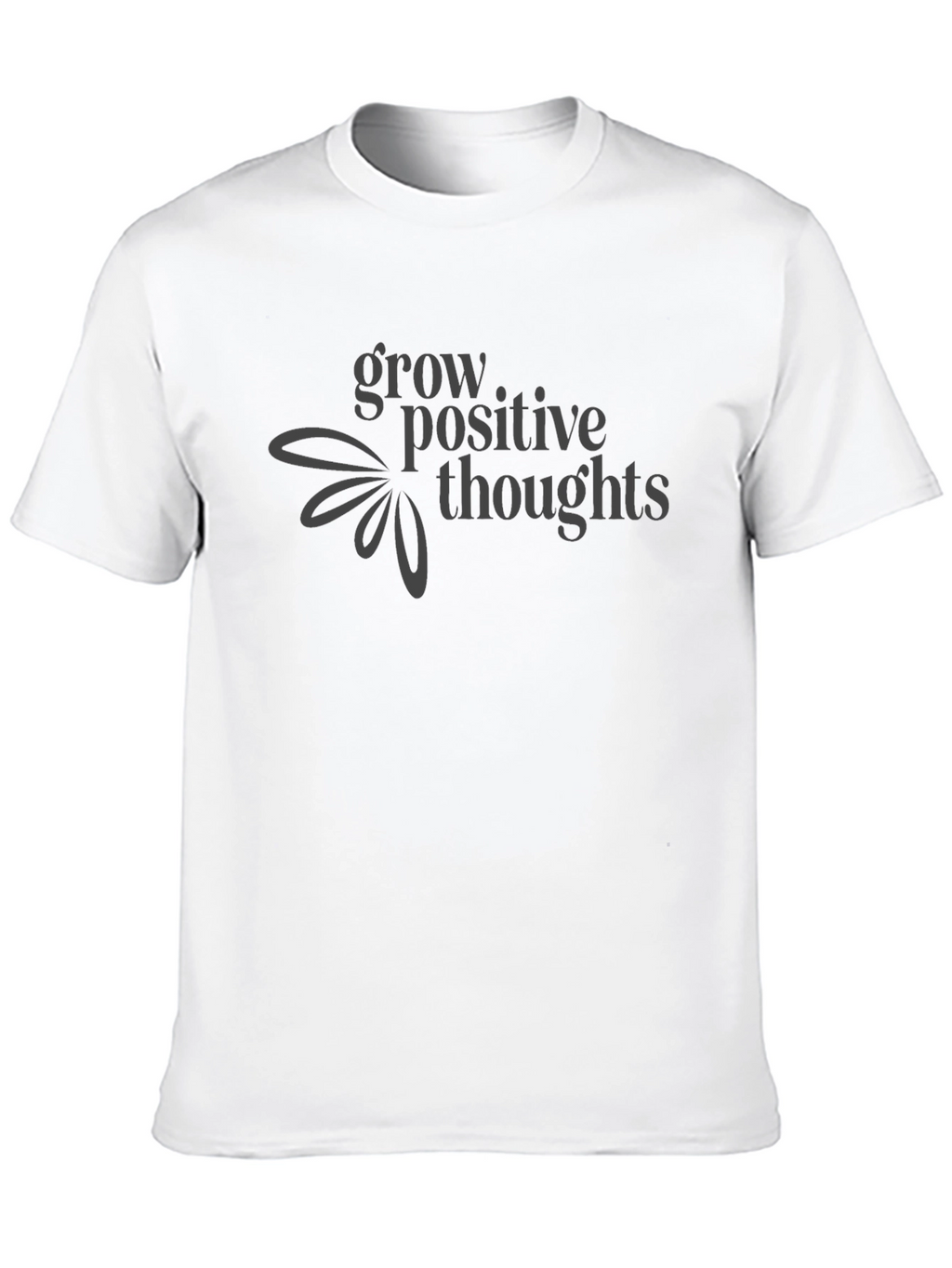 Grow Positive Thoughts Black T-Shirt