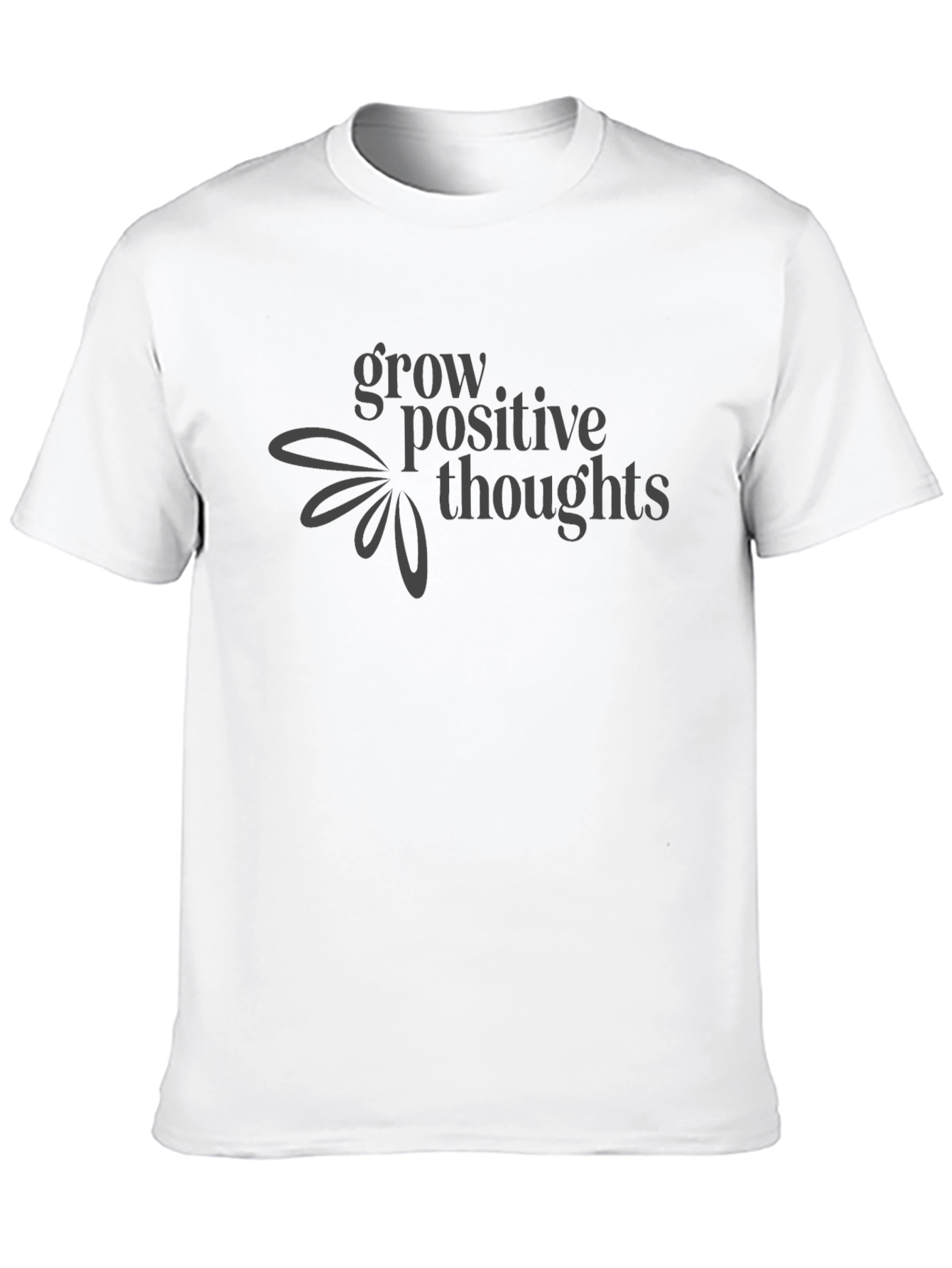 Grow Positive Thoughts Black T-Shirt