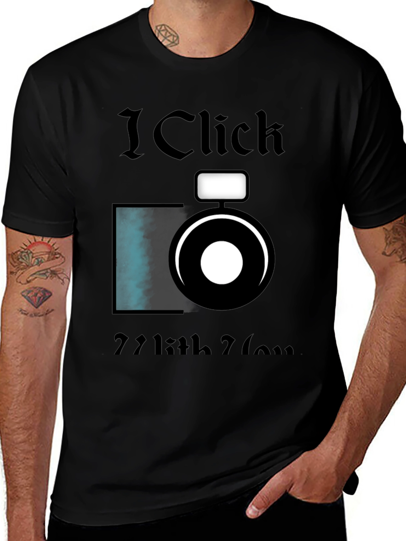 I Click With You Camera Graphic T-Shirt
