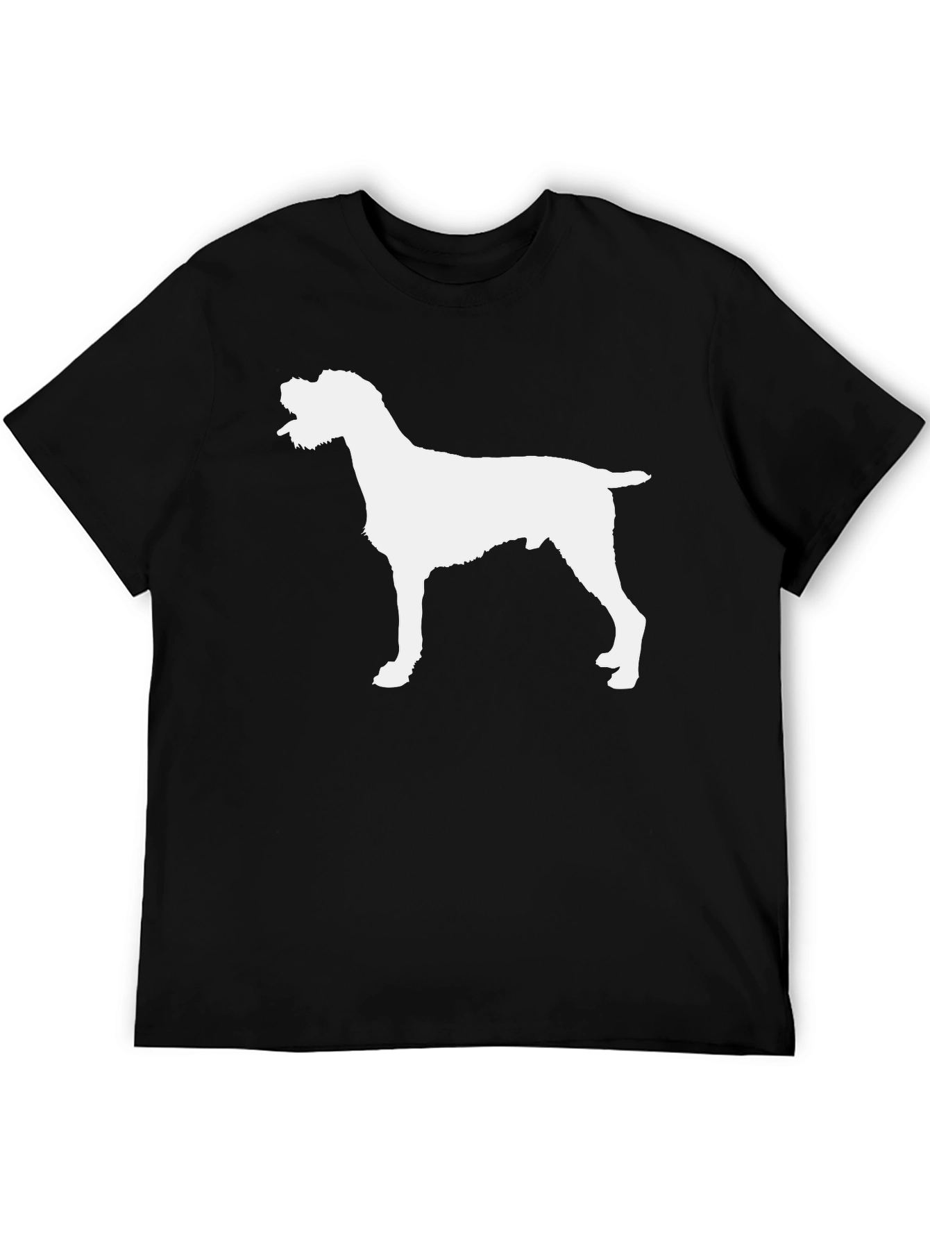 Dog Silhouette Graphic Tee - Black