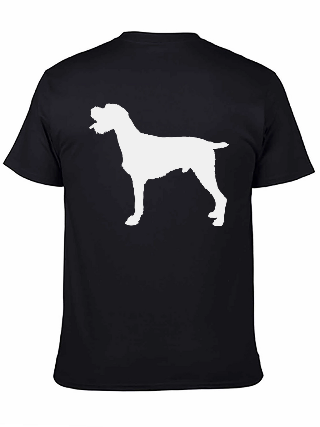 Dog Silhouette Graphic Tee - Black