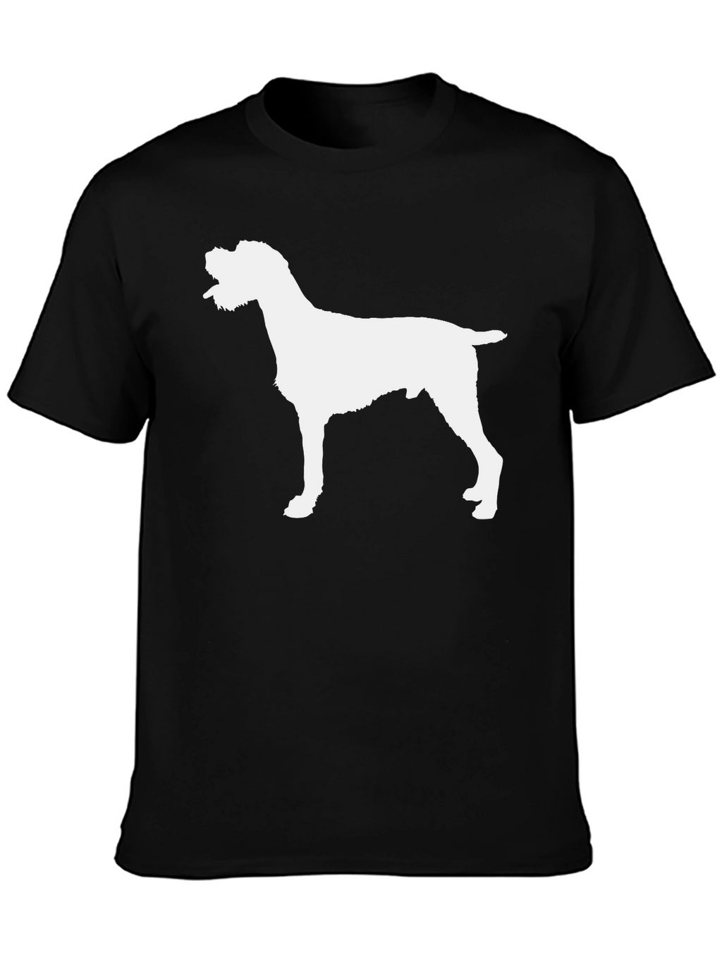 Dog Silhouette Graphic Tee - Black