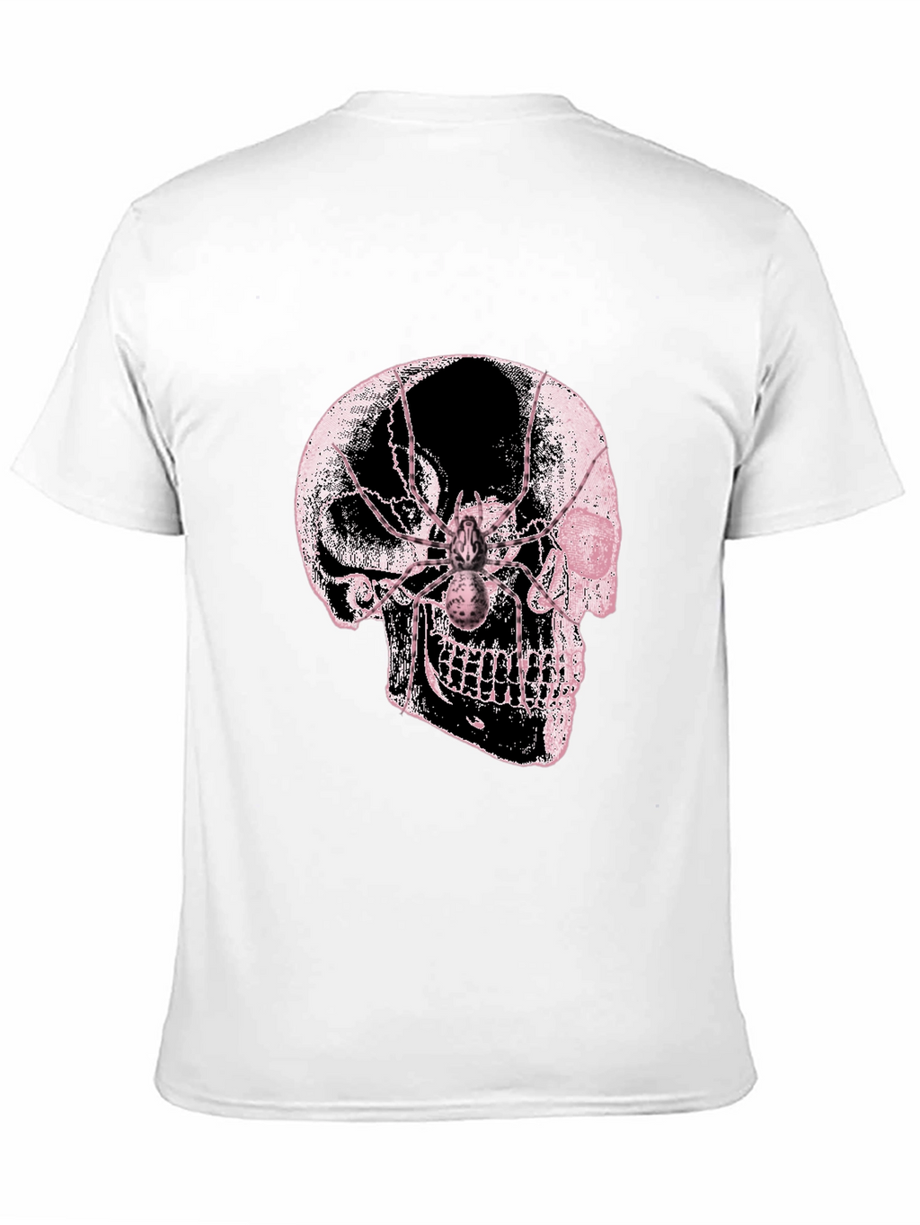 Skull & Spider Graphic Tee - Black Cotton Blend
