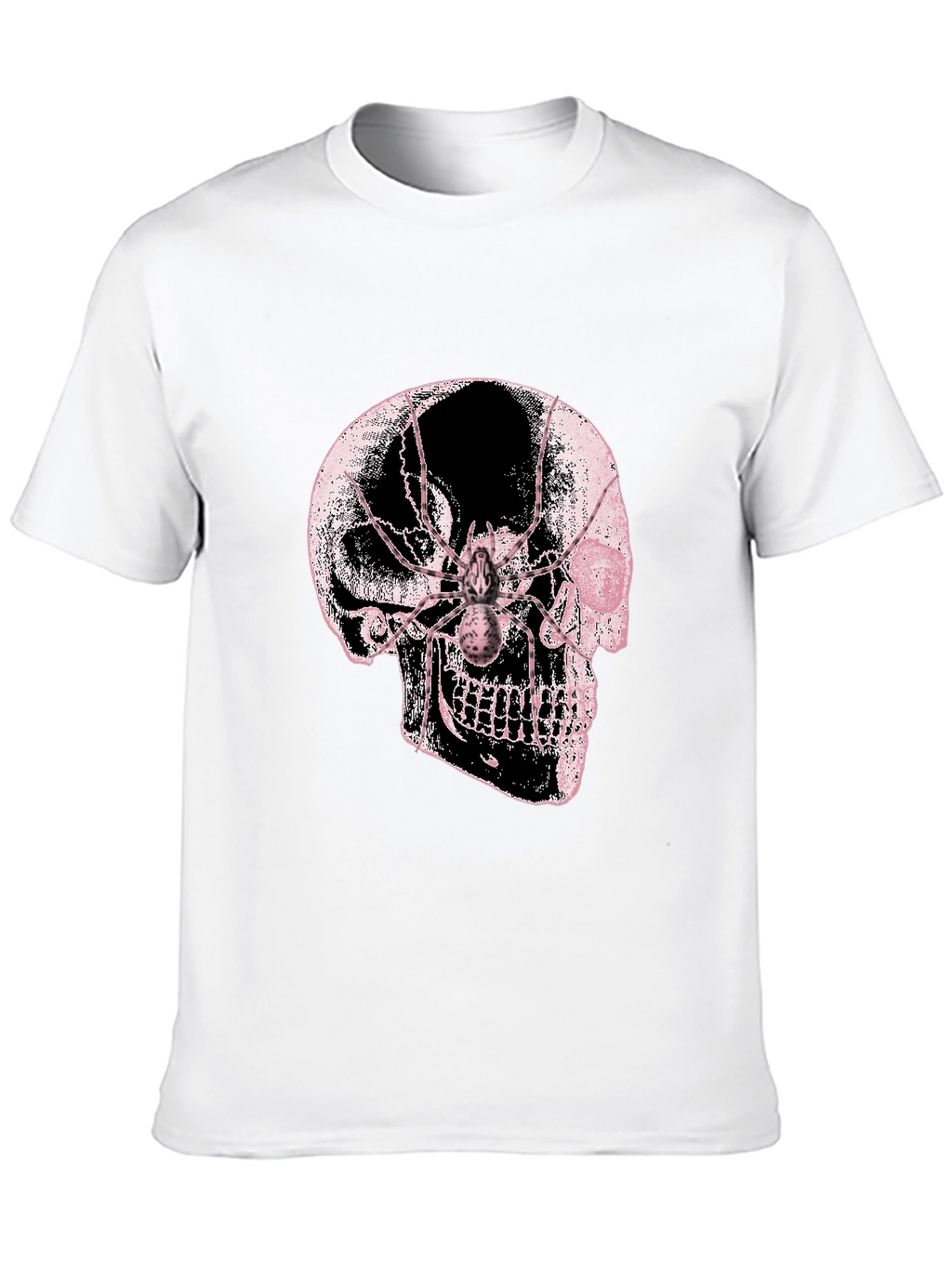 Skull & Spider Graphic Tee - Black Cotton Blend