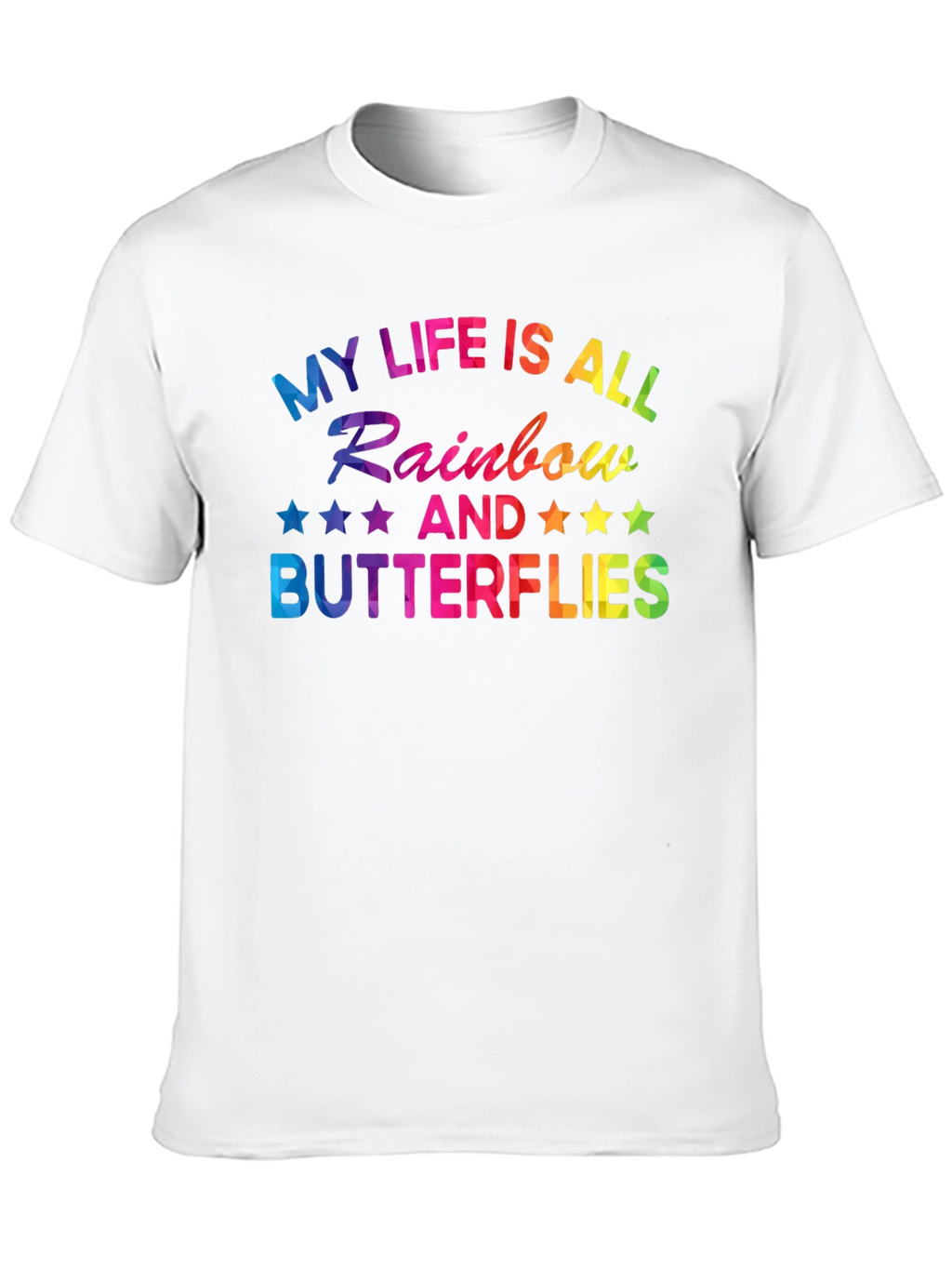 Rainbow Butterflies Graphic T-Shirt