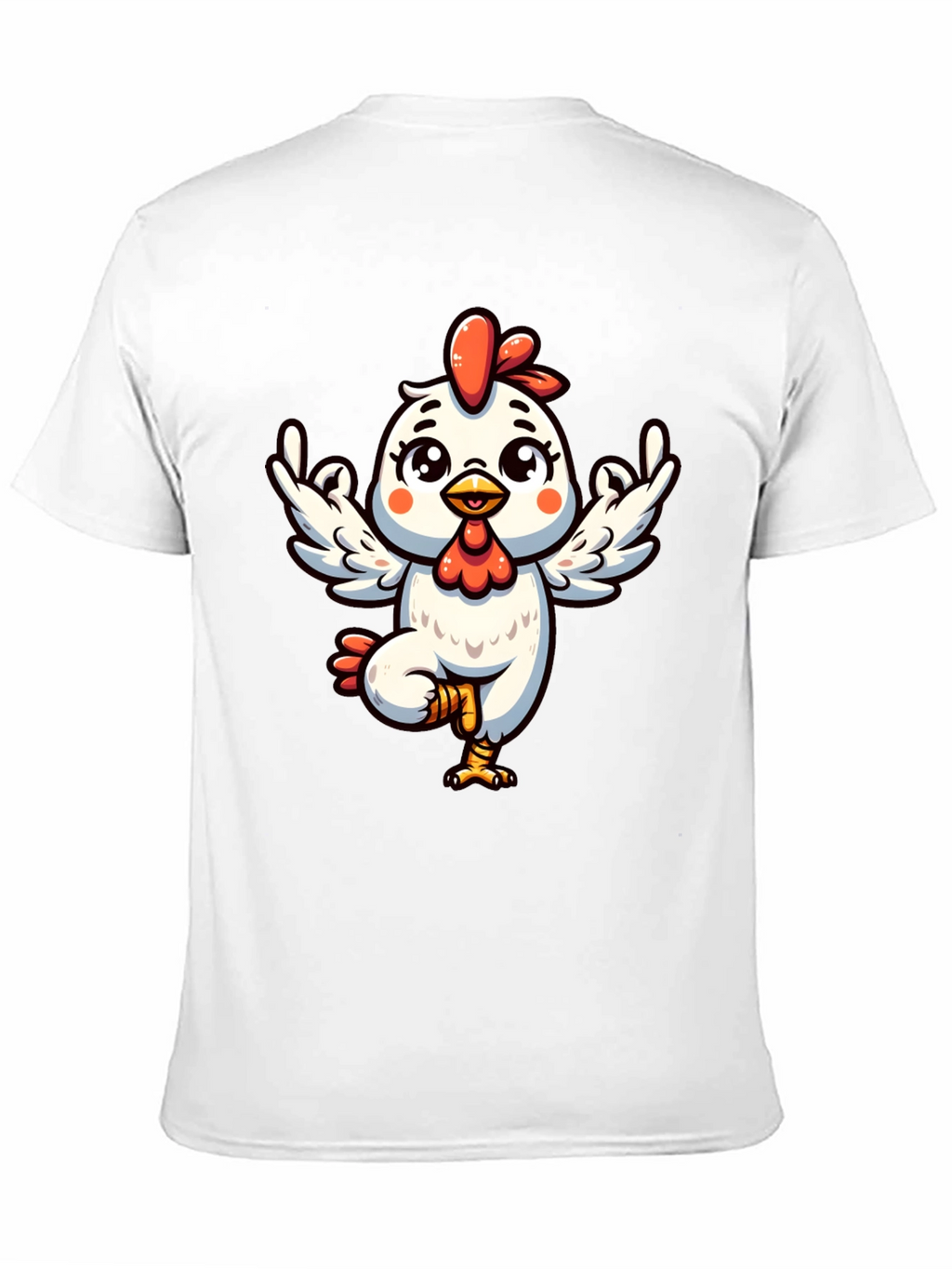 Yoga Chicken Graphic Tee - Black Cotton T-Shirt