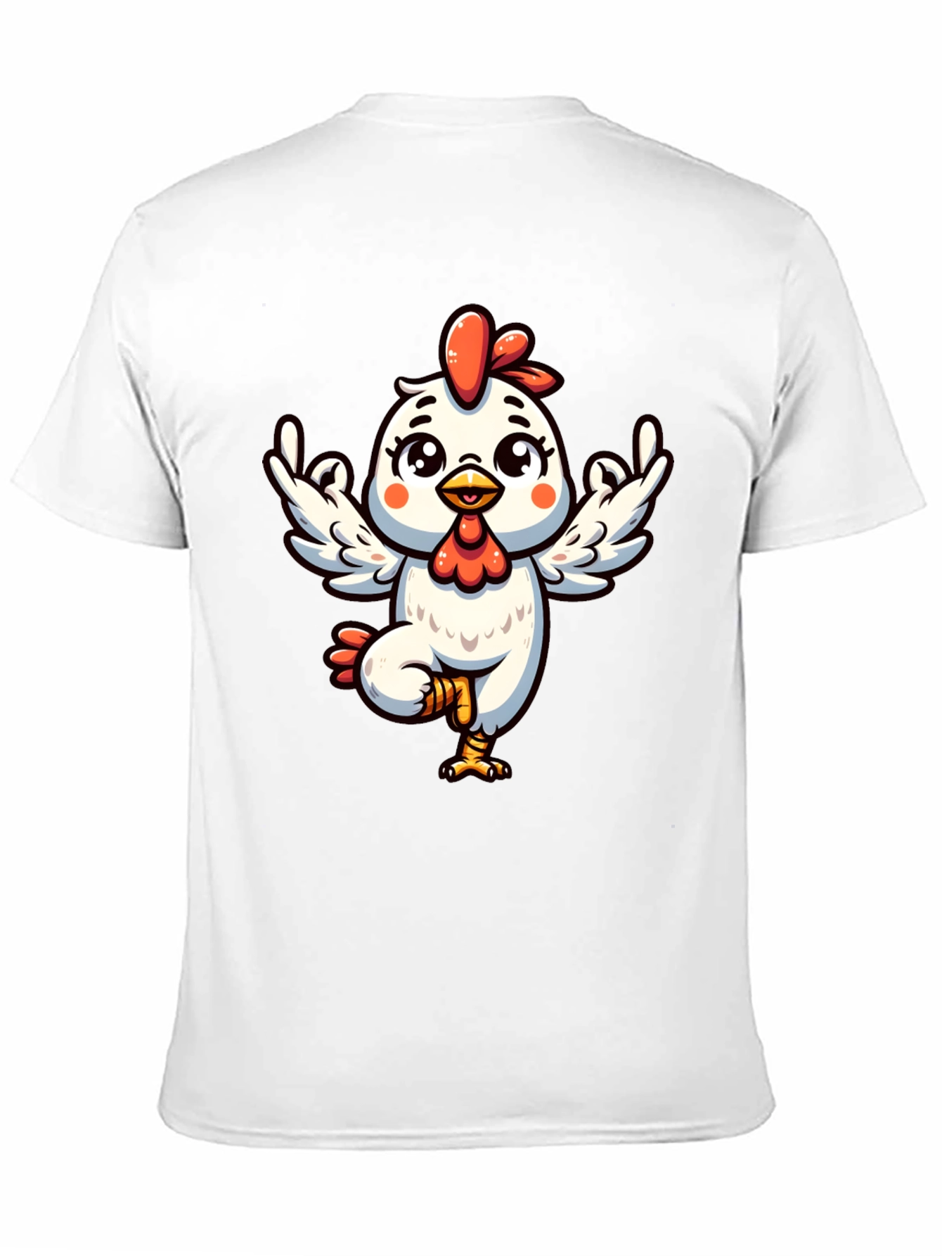 Yoga Chicken Graphic Tee - Black Cotton T-Shirt