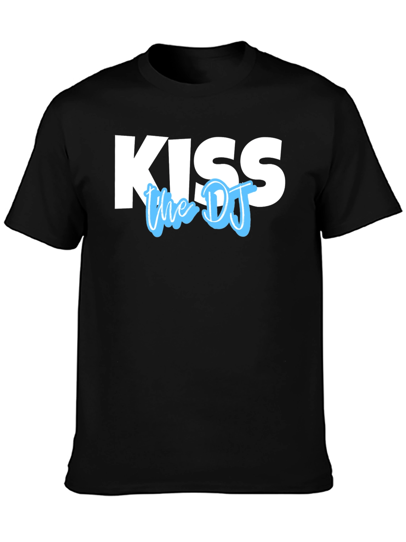 Kiss the DJ Graphic Tee - Black Cotton T-Shirt
