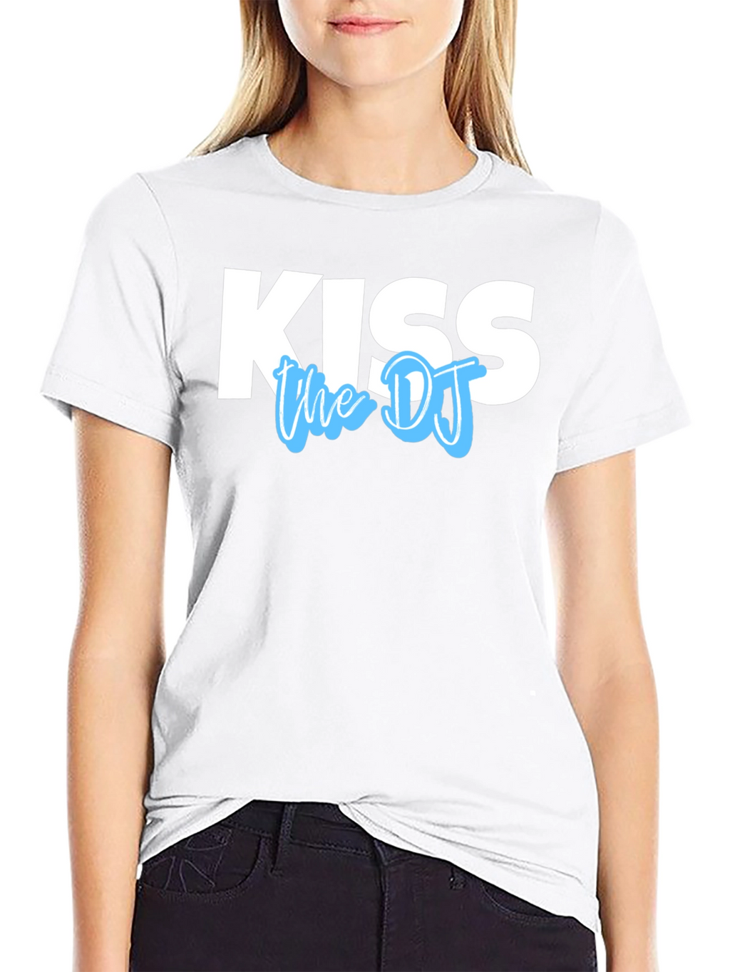 Kiss the DJ Graphic Tee - Black Cotton T-Shirt