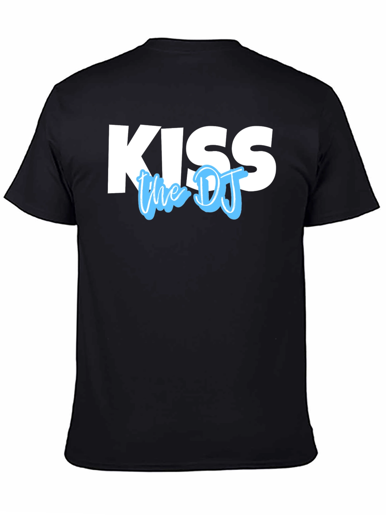 Kiss the DJ Graphic Tee - Black Cotton T-Shirt